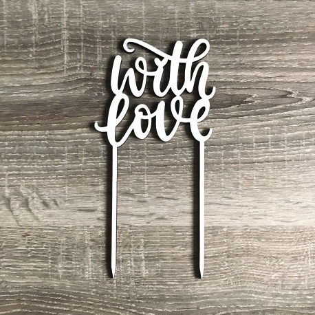Cake Topper "With Love"