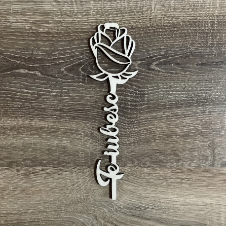 Trandafir personalizat din lemn