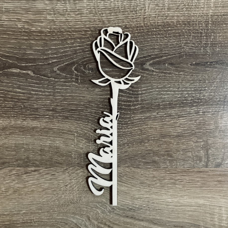 Trandafir personalizat din lemn